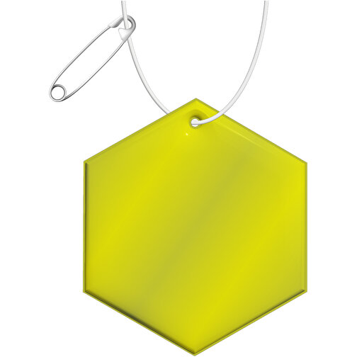 RFX™ reflective odblaskowa zawieszka z PVC, sześciokąt, Obraz 1