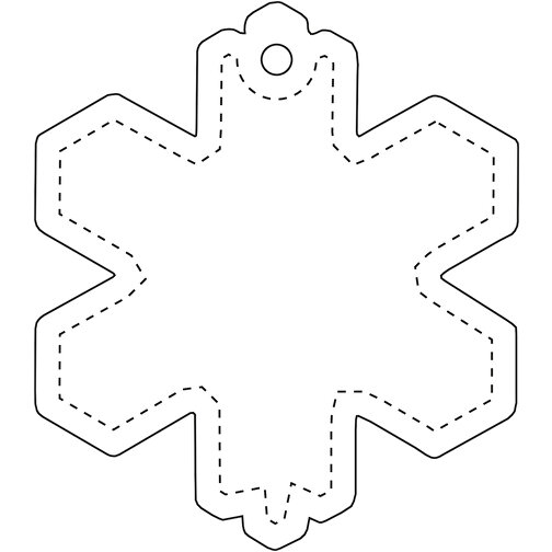 Attache réfléchissante RFX™ en PVC en forme de flocon de neige, Image 3