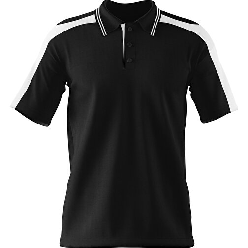 Poloshirt Individuell Gestaltbar , schwarz / weiß, 200gsm Poly / Cotton Pique, 2XL, 79,00cm x 63,00cm (Höhe x Breite), Bild 1