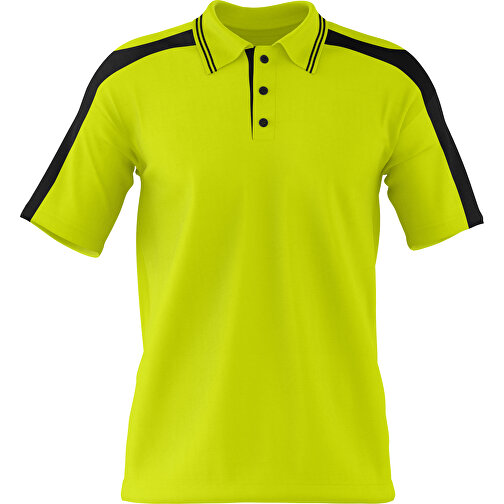 Poloshirt Individuell Gestaltbar , hellgrün / schwarz, 200gsm Poly / Cotton Pique, XS, 60,00cm x 40,00cm (Höhe x Breite), Bild 1