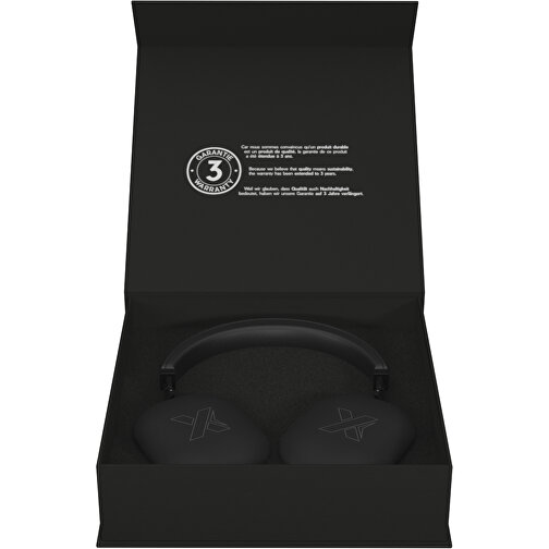 SCX.design E21 Bluetooth® Kopfhörer , schwarz, ABS Kunststoff, Gummi, Recycelter PET Kunststoff, 17,00cm x 8,30cm x 14,30cm (Länge x Höhe x Breite), Bild 2