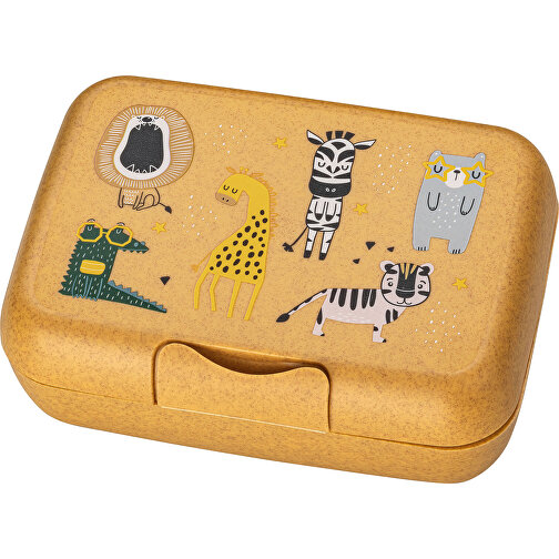 CANDY L ZOO Lunchbox Mit Trennschale , Koziol, nature wood, Organic Bio-Circular, 19,00cm x 6,50cm x 13,50cm (Länge x Höhe x Breite), Bild 1