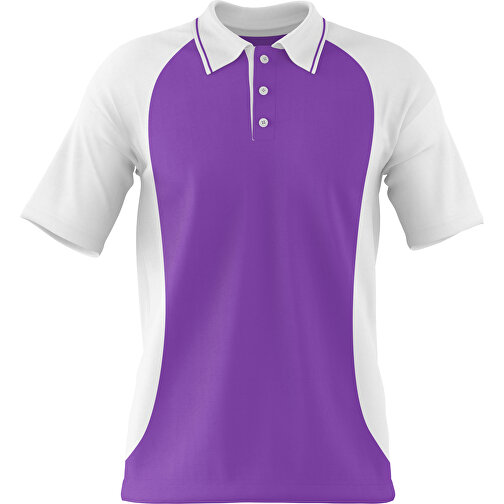 Poloshirt Individuell Gestaltbar , lavendellila / weiss, 200gsm Poly/Cotton Pique, XS, 60,00cm x 40,00cm (Höhe x Breite), Bild 1