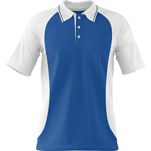 Poloshirt Individuell Gestaltbar , dunkelblau / weiß, 200gsm Poly/Cotton Pique, XL, 76,00cm x 59,00cm (Höhe x Breite), Bild 1
