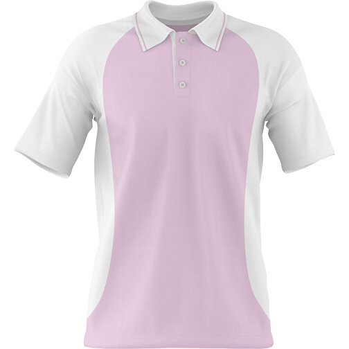 Poloshirt Individuell Gestaltbar , zartrosa / weiß, 200gsm Poly/Cotton Pique, S, 65,00cm x 45,00cm (Höhe x Breite), Bild 1