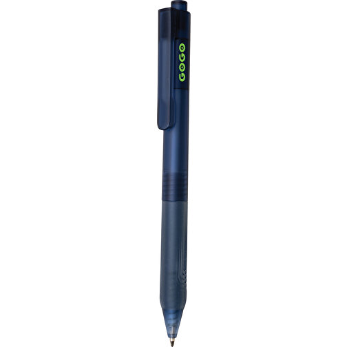 X9 Stift Gefrostet Mit Silikongriff, Navy Blau , navy blau, PC, 14,30cm (Höhe), Bild 6