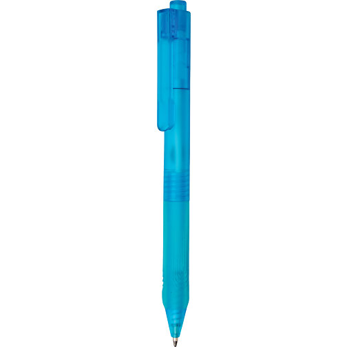 X9 Stift Gefrostet Mit Silikongriff, Blau , blau, PC, 14,30cm (Höhe), Bild 1
