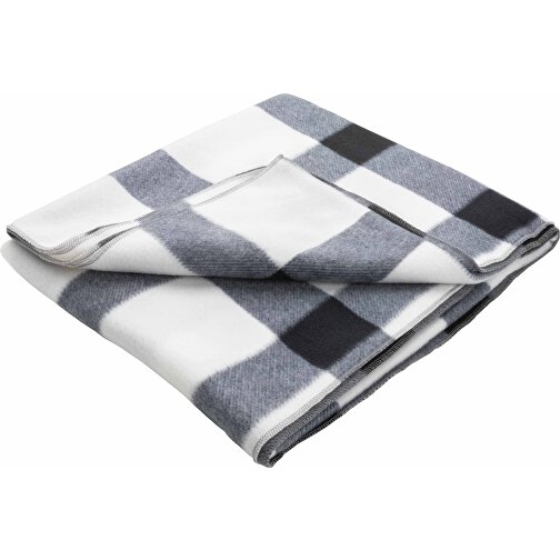 Weiche Karierte Fleece-Decke, Weiß , weiß, Polyester, 127,00cm x 0,50cm (Länge x Höhe), Bild 1