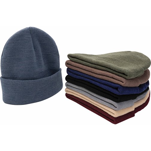 Impact Polylana® Beanie Mit AWARE™ Tracer, Blau , blau, Acryl, 21,00cm (Höhe), Bild 5