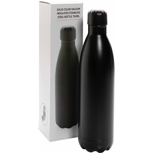 Solid Color Vakuum Stainless-Steel Flasche 750ml, Schwarz , schwarz, Edelstahl, 8,10cm x 30,60cm (Länge x Höhe), Bild 8