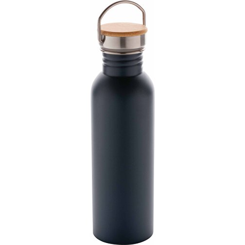 Modern stainless steel flaska med bambulock, Bild 1