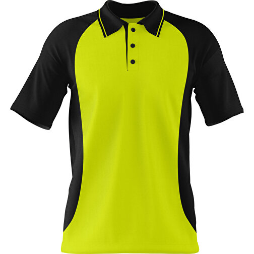 Poloshirt Individuell Gestaltbar , hellgrün / schwarz, 200gsm Poly/Cotton Pique, M, 70,00cm x 49,00cm (Höhe x Breite), Bild 1