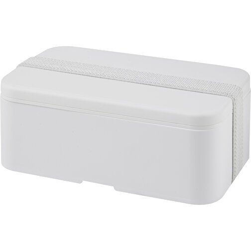 MIYO Pure Lunchbox, Antimikrobiell , weiss / weiss, 99% PP Kunststoff, 1% Antibakterieller Zusatzstoff, 18,00cm x 6,00cm x 11,00cm (Länge x Höhe x Breite), Bild 1