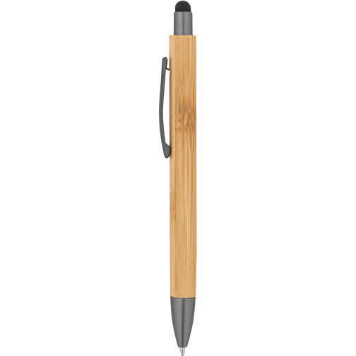 ZOLA. Kugelschreiber Aus Bambus Mit Mattem Oberfläche , gewehrmetall, Bambus und Metall, 1,00cm (Höhe), Bild 1