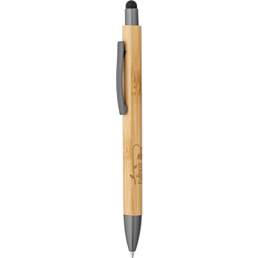 ZOLA. Kugelschreiber Aus Bambus Mit Mattem Oberfläche , gewehrmetall, Bambus und Metall, 1,00cm (Höhe), Bild 7
