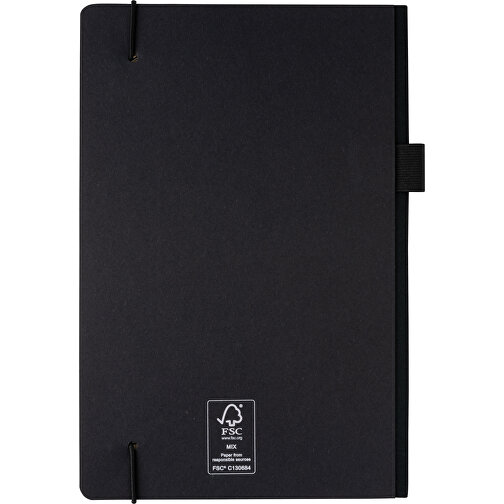 A5 Deluxe Hardcover Notizbuch, Schwarz , schwarz, Papier, 21,00cm x 11,00cm (Länge x Höhe), Bild 3
