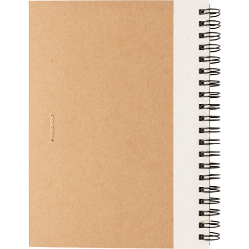 Kraft Spiral-Notizbuch Mit Stift, Weiß , weiß, Papier, 17,70cm x 2,00cm (Länge x Höhe), Bild 6