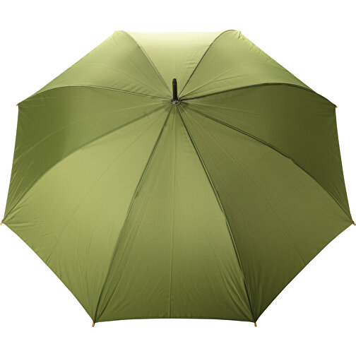 27' Impact AWARE™ RPET 190T Auto-Open Bambus-Schirm, Grün , grün, PET - recycelt, 94,00cm (Höhe), Bild 2