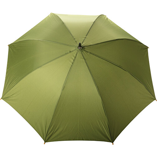 23' Impact AWARE™ RPET 190T Auto-Open Bambus-Schirm, Grün , grün, PET - recycelt, 79,50cm (Höhe), Bild 2