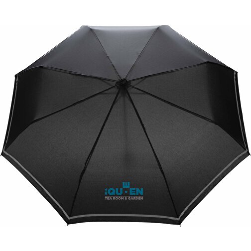 20.5' Impact AWARE™ RPET 190T Pongee Mini-Schirm, Schwarz , schwarz, PET - recycelt, 56,50cm (Höhe), Bild 5
