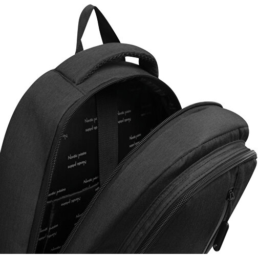 Rucksack AMSTERDAM , schwarz, 300D Rip-Stop Polyester, 30,00cm x 43,00cm x 15,50cm (Länge x Höhe x Breite), Bild 5