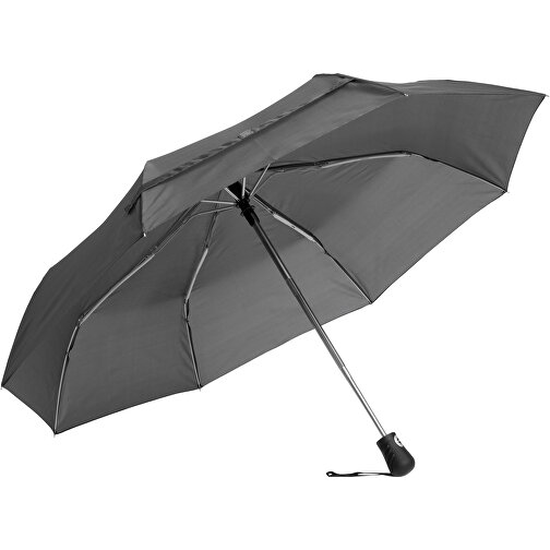 Windproof-Taschenschirm BORA , grau, Metall / Aluminium / Polyester, , Bild 1
