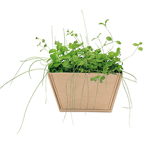 Mini-jardinière bois avec graines - Mélange d herbes aromatiques, gravure laser, Image 2