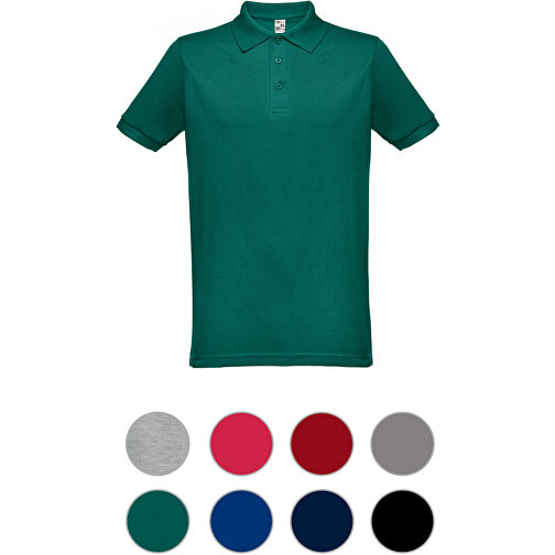 THC BERLIN. Kurzarm-Poloshirt Für Herren , rot, Baumwolle und Polyester, XS, 1,00cm (Höhe), Bild 4