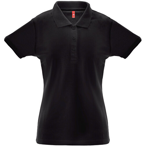 THC BERLIN WOMEN. Damen Poloshirt , schwarz, Baumwolle und Polyester, XL, 52,00cm x 1,00cm x 68,00cm (Länge x Höhe x Breite), Bild 1