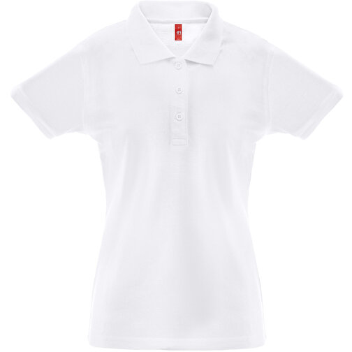 THC BERLIN WOMEN WH. Poloshirt Für Damen Mit Kurzen Ärmeln , weiß, Baumwolle und Polyester, L, 66,00cm x 1,00cm x 49,00cm (Länge x Höhe x Breite), Bild 1