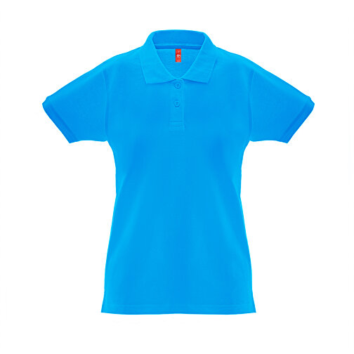 THC MONACO WOMEN. Damen Poloshirt , wasserblau, Baumwolle, S, 62,00cm x 1,00cm x 43,00cm (Länge x Höhe x Breite), Bild 1