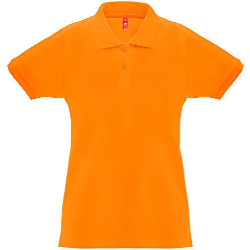 THC MONACO WOMEN. Damen Poloshirt , orange, Baumwolle, L, 66,00cm x 49,00cm (Länge x Breite), Bild 1