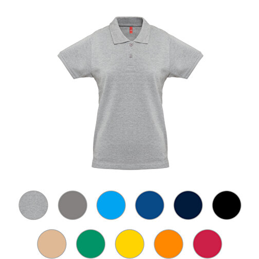 THC MONACO WOMEN. Damen Poloshirt , orange, Baumwolle, L, 66,00cm x 49,00cm (Länge x Breite), Bild 4