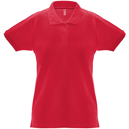 THC MONACO WOMEN. Damen Poloshirt , rot, Baumwolle, XXL, 70,00cm x 1,00cm x 55,00cm (Länge x Höhe x Breite), Bild 1