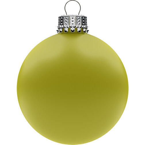 Petite boule de Noël 57 mm, couronne argentée, mate, Image 1
