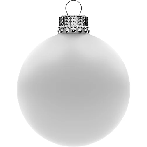 Petite boule de Noël 57 mm, couronne argentée, mate, Image 1