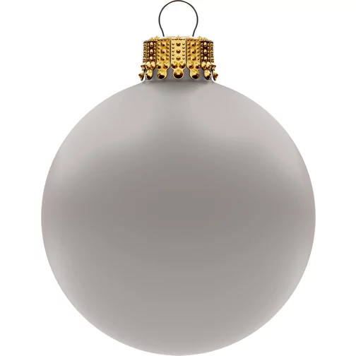 Petite boule de Noël 57 mm, couronne dorée, mate, Image 1