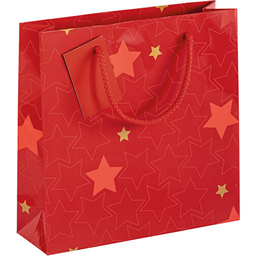 NARVIK. Tasche , rot, Bilderdruckpapier mit glänzender Plastifizierung: 170 g/m², 57,00cm (Höhe), Bild 1