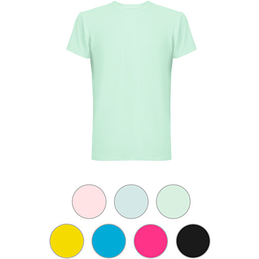 THC TUBE. T-Shirt Aus 100% Baumwolle , wasserblau, Polyester. Elastan, L, 75,00cm x 1,00cm x 57,50cm (Länge x Höhe x Breite), Bild 4