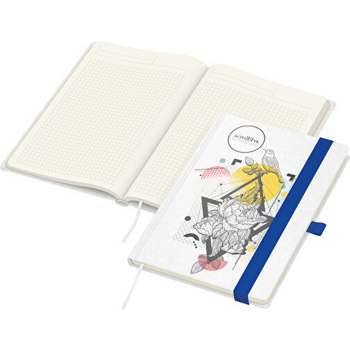 Notizbuch Match-Book Creme Beseller Natura Individuell A5, Mittelblau , mittelblau, 21,00cm x 14,80cm (Länge x Breite), Bild 1