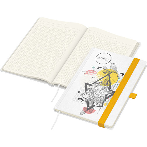 Notebook Match-Book Cream Beseller Natura indywidualny A4, zólty, Obraz 1