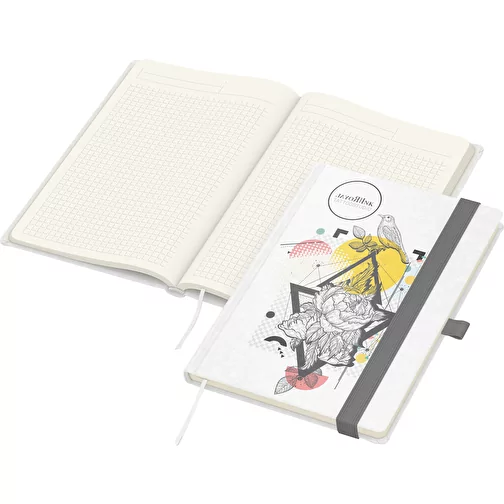 Taccuino Match-Book Cream Beseller Natura individuale A4, grigio argento, Immagine 1