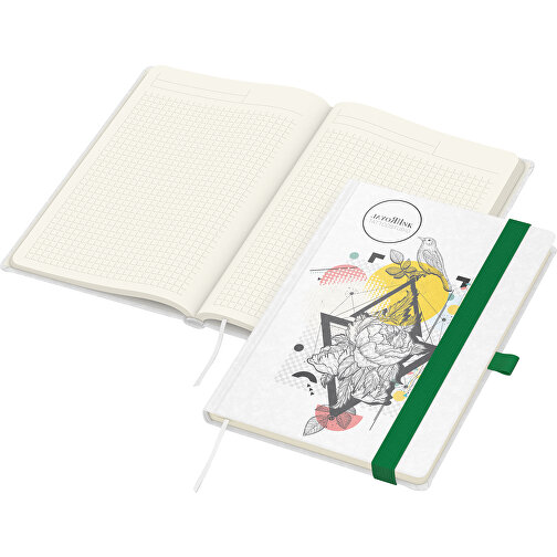 Notesbog Match-Book Cream Beseller Natura individual A4, grøn, Billede 1