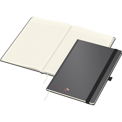 Taccuino Vision-Book Creme bestseller A4, antracite incl. goffratura rame, Immagine 1