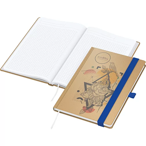 Taccuino Match-Book Bianco bestseller A5, Natura marrone, blu medio, Immagine 1