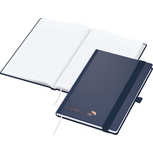 Notebook Vision-Book White bestseller A5, mörkblå inkl. kopparprägling, Bild 1