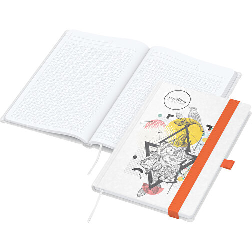 Notizbuch Match-Book White Bestseller A4 Natura Individuell, Orange , orange, 29,70cm x 21,00cm (Länge x Breite), Bild 1
