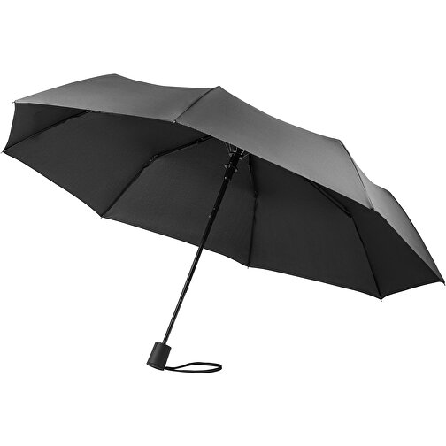 CIMONE. Faltbarer Regenschirm Aus RPET Mit PP-Griff , schwarz, rPET. 190T pongee. PP, 1,00cm (Höhe), Bild 1