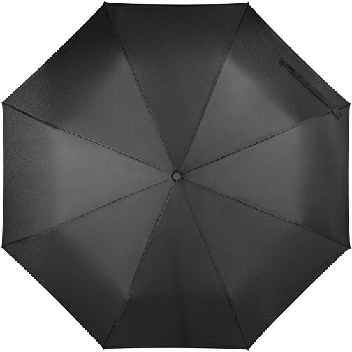 RIVER. Faltbarer Regenschirm Aus RPET Mit Holzgriff , schwarz, rPET. 190T pongee. Holz, 1,00cm (Höhe), Bild 2