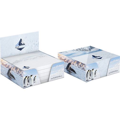 Haftnotiz Pop-Up-Box Individuell 72 X 72, 250 Blatt , individuell, weißes Haftpapier weißer Karton, 7,20cm x 7,20cm (Länge x Breite), Bild 1
